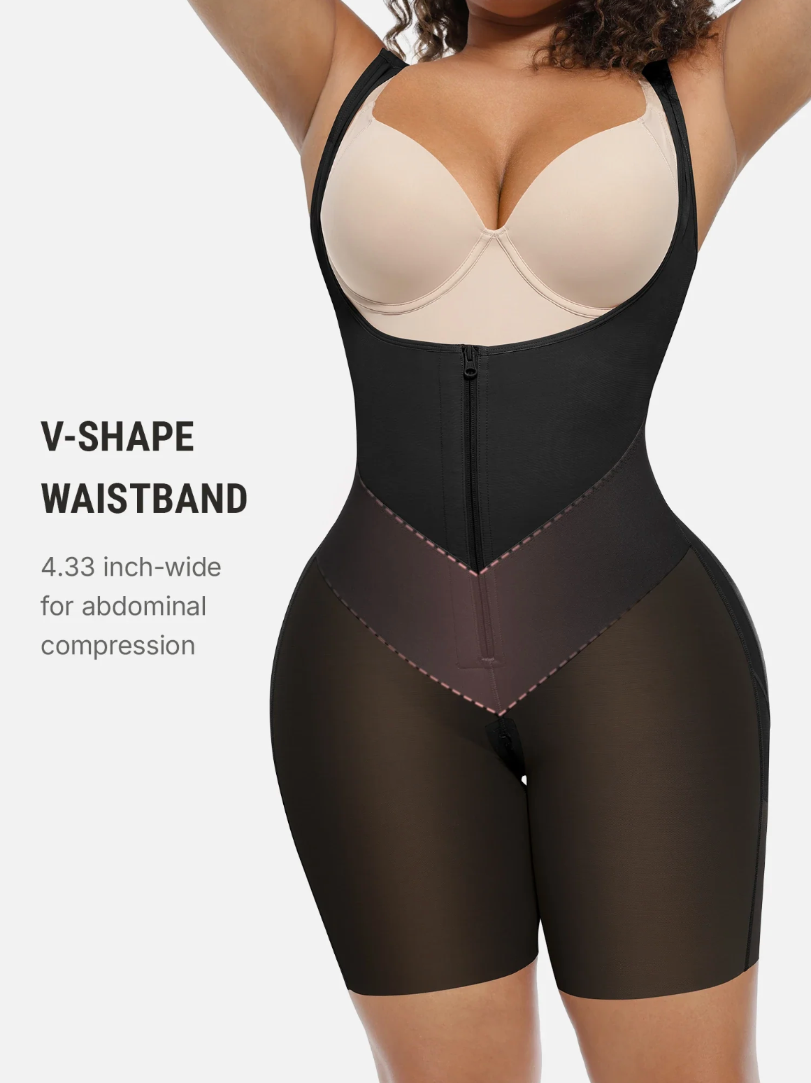U-Shaped Faja Tummy Control Butt Lift Bodysuit